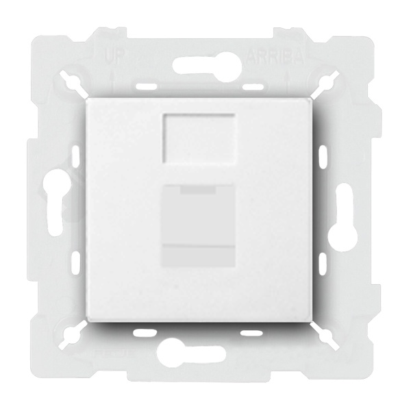  Розетка телефонная 1xRJ11 Fede Vintage Porcelain Белый (в сборе)